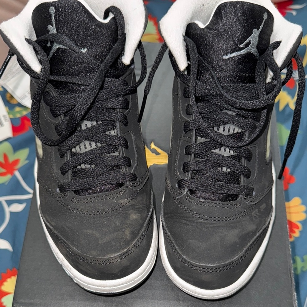 Jordan Black and White High-Top Sneakers